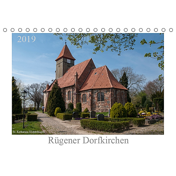 Dorfkirchen auf Rügen (Tischkalender 2019 DIN A5 quer), Karsten Hoerenz
