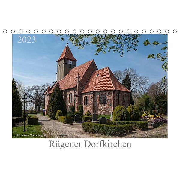 Dorfkirchen auf Rügen (Tischkalender 2023 DIN A5 quer), Karsten Hoerenz