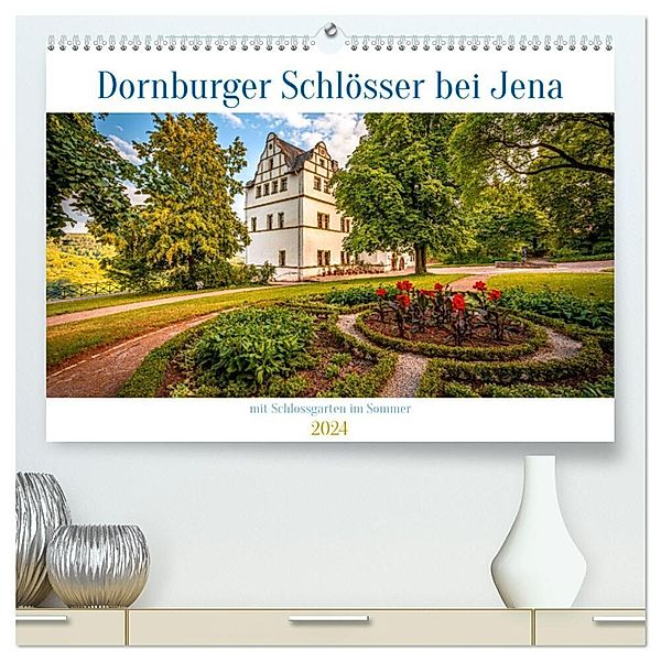 Dornburger Schlösser bei Jena (hochwertiger Premium Wandkalender 2024 DIN A2 quer), Kunstdruck in Hochglanz, Marcus Beckert