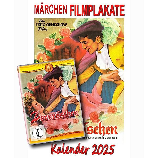 Dornröschen + Märchen Filmplakate Kalender 2025,1 DVD + Kalender