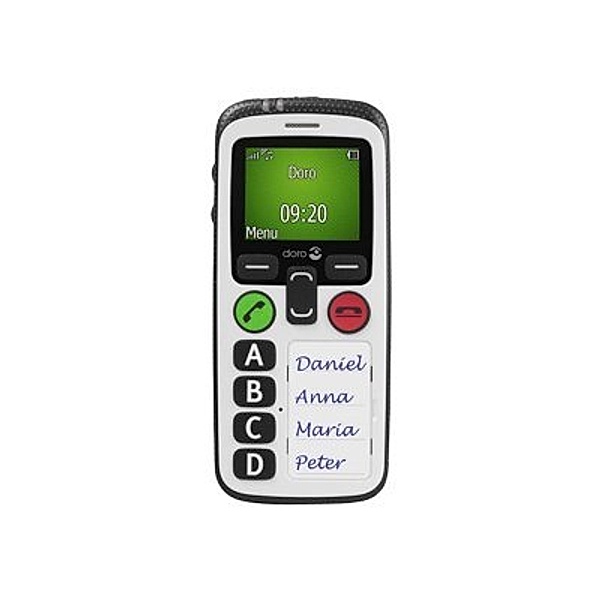 DORO Secure 580 schwarz-weiss IP54 Farbdisplay Notruftaste GPS Bluetooth Vibrationsalarm vier Kurzwahltasten