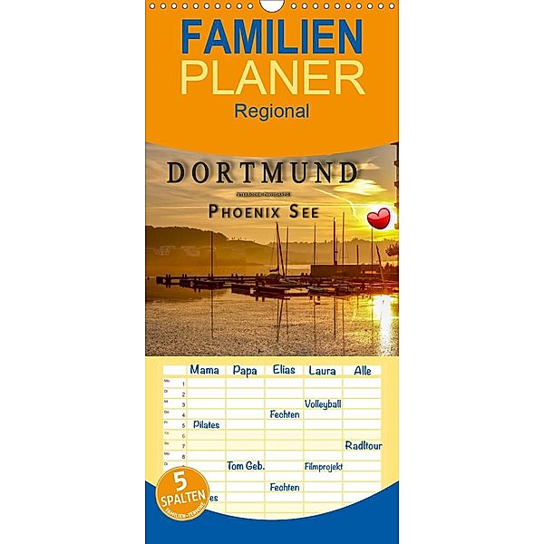 Dortmund Phoenix See - Familienplaner hoch (Wandkalender 2020 , 21 cm x 45 cm, hoch), Peter Roder