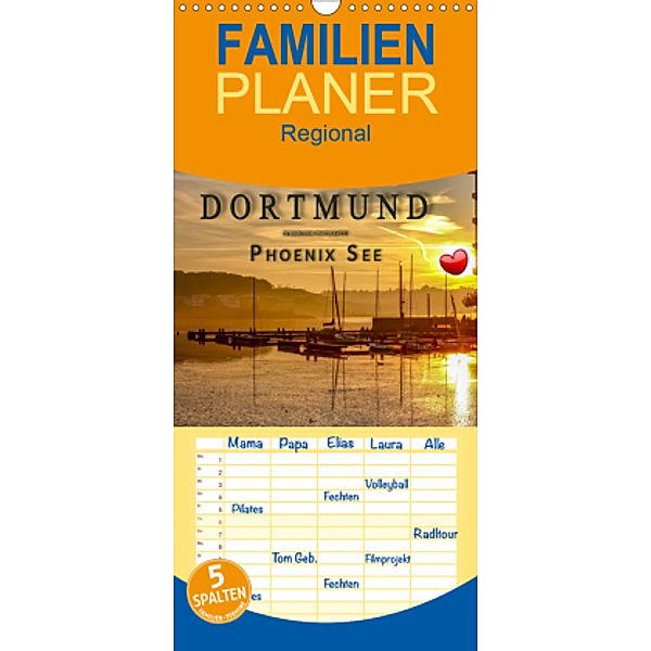Dortmund Phoenix See - Familienplaner hoch (Wandkalender 2021 , 21 cm x 45 cm, hoch), Peter Roder
