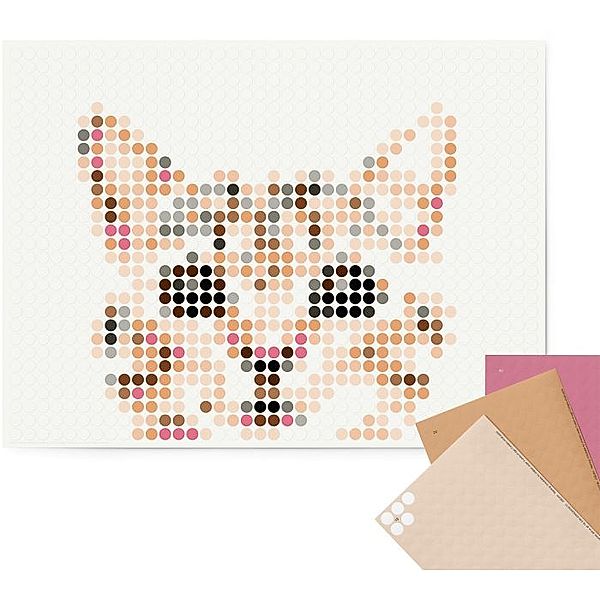 dot on art - DIY-Klebeposter, Bastelset, Stickerset - Motiv: Cat, 30x40 cm