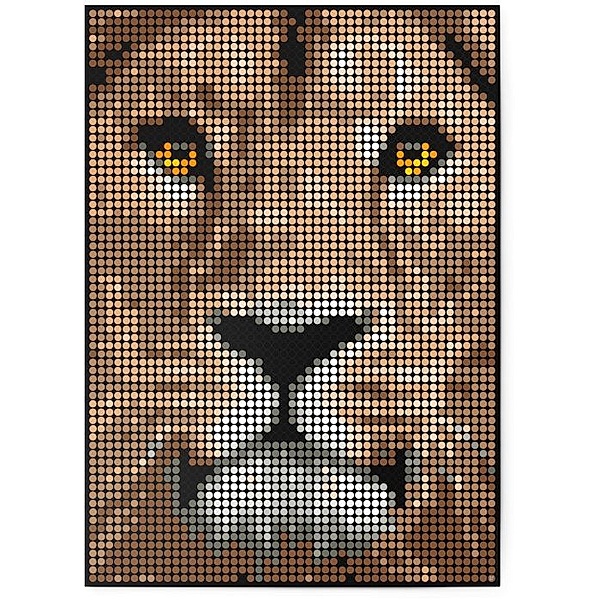 dot on art - DIY-Klebeposter, Bastelset, Stickerset - Motiv: Lion, 50x70 cm