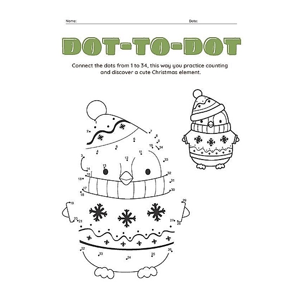 Dot-To-Dot Christmas Worksheet Set, Indira Srivatsa