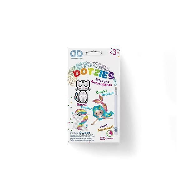 Dotzies by Diamond Dotz Sticker Katze Meerjungfrau Pony