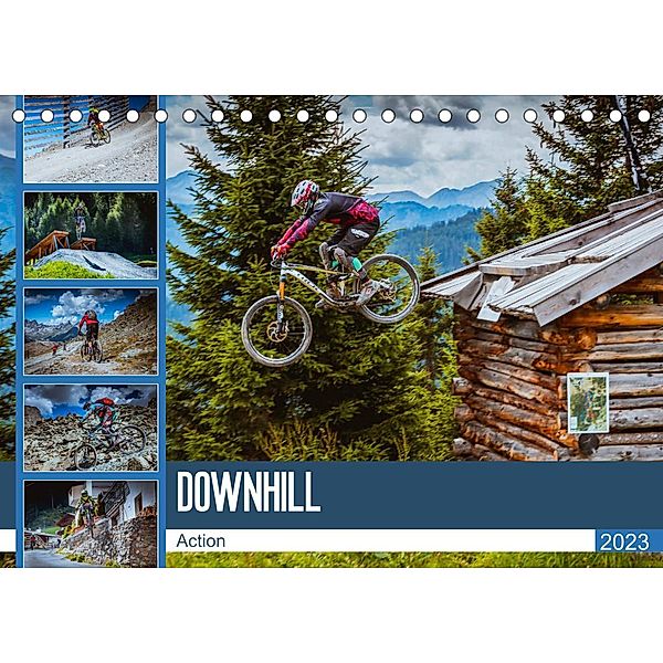 Downhill Action (Tischkalender 2023 DIN A5 quer), Dirk Meutzner