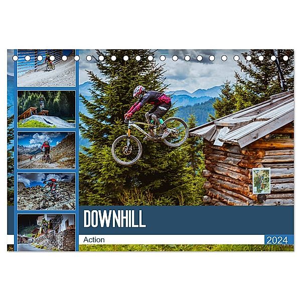 Downhill Action (Tischkalender 2024 DIN A5 quer), CALVENDO Monatskalender, Dirk Meutzner