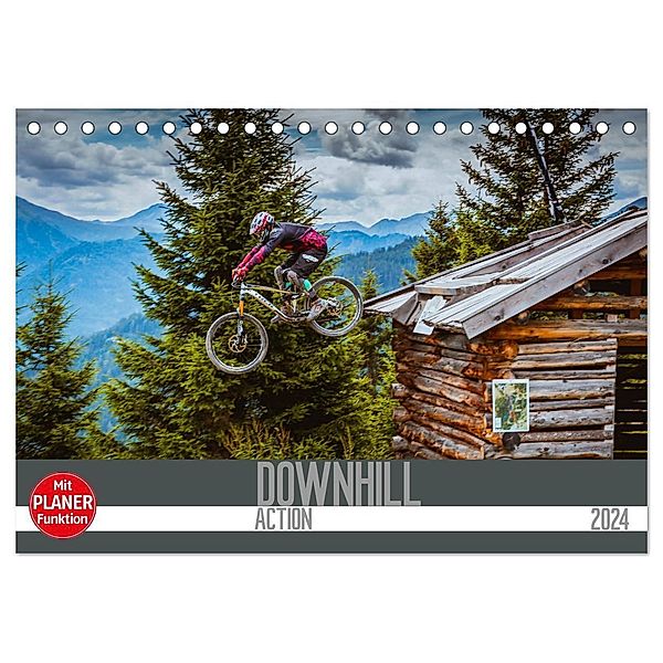 Downhill Action (Tischkalender 2024 DIN A5 quer), CALVENDO Monatskalender, Dirk Meutzner