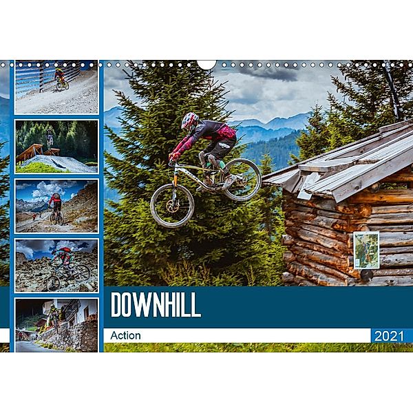 Downhill Action (Wandkalender 2021 DIN A3 quer), Dirk Meutzner