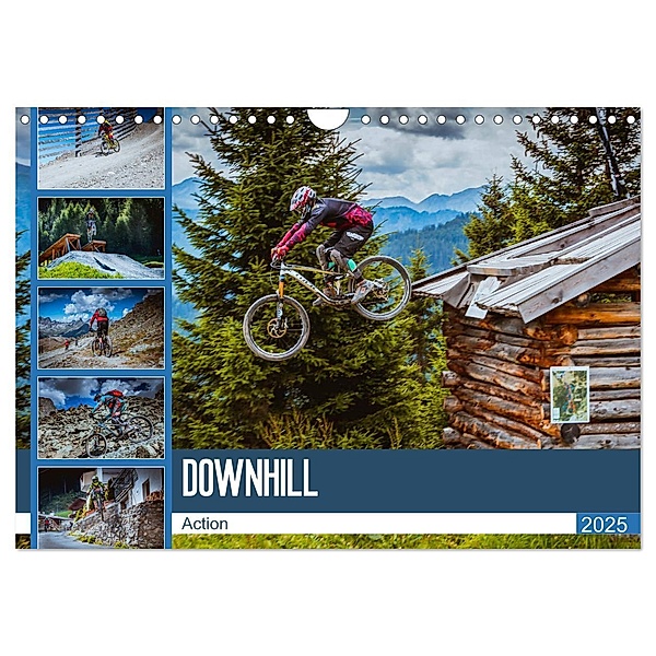 Downhill Action (Wandkalender 2025 DIN A4 quer), CALVENDO Monatskalender, Calvendo, Dirk Meutzner