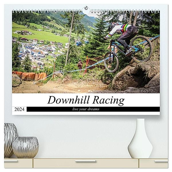 Downhill Racing (hochwertiger Premium Wandkalender 2024 DIN A2 quer), Kunstdruck in Hochglanz, Arne Fitkau