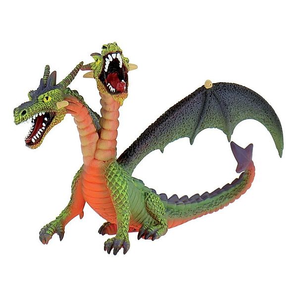 Bullyworld Drache mit 2 Köpfen grün, Spielfigur