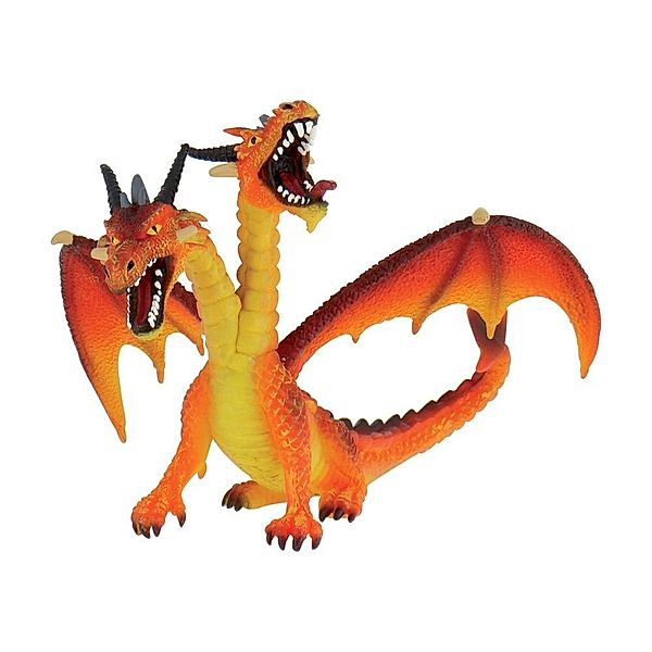 Bullyworld Drache mit 2 Köpfen orange, Spielfigur