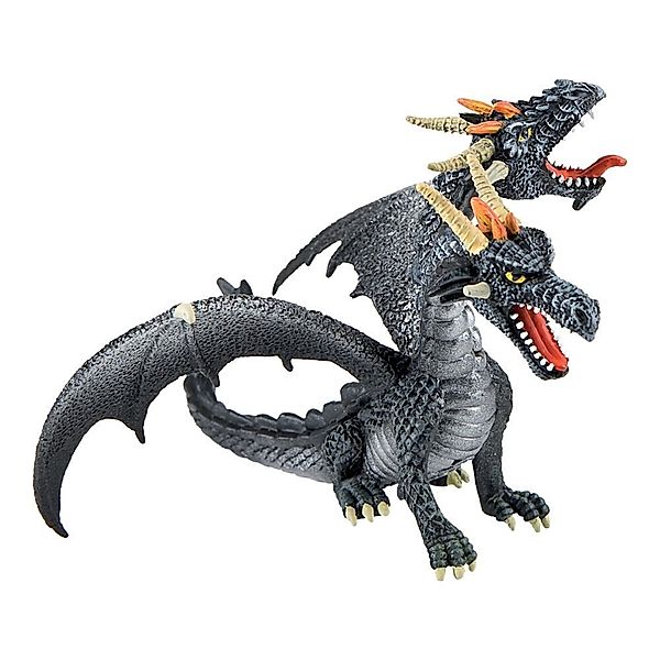 Bullyworld Drache mit 2 Köpfen schwarz, Spielfigur