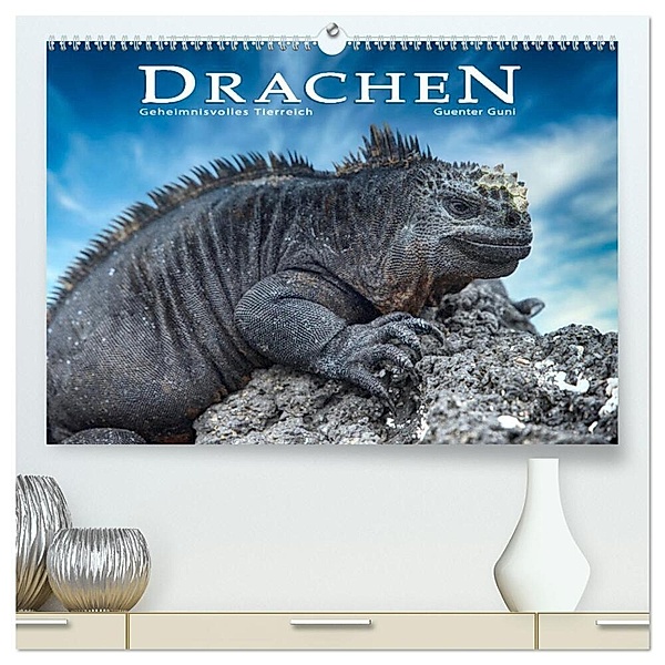 Drachen: Geheimnisvolles Tierreich (hochwertiger Premium Wandkalender 2024 DIN A2 quer), Kunstdruck in Hochglanz, Guenter Guni