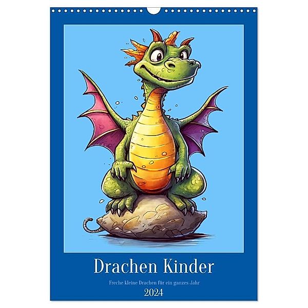 Drachen Kinder (Wandkalender 2024 DIN A3 hoch), CALVENDO Monatskalender, Kerstin Waurick