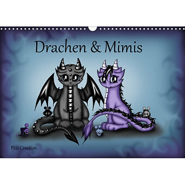 Drachen & Mimis (Wandkalender 2022 DIN A3 quer), Pezi Creation / Petra Haberhauer