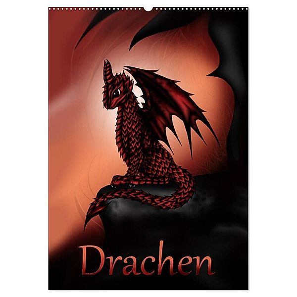 Drachen (Wandkalender 2024 DIN A2 hoch), CALVENDO Monatskalender, Petra Haberhauer