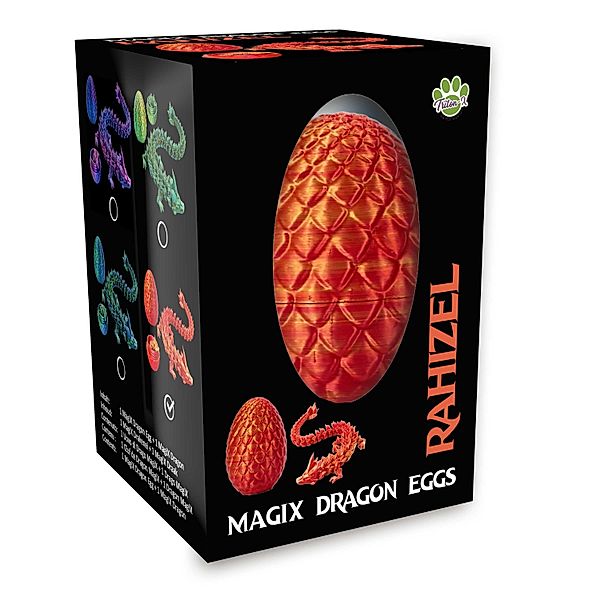 Drachenei MagiX Dragon Egg RAHIZEL, orange, Drachen 22,5 cm & Ei 8 cm