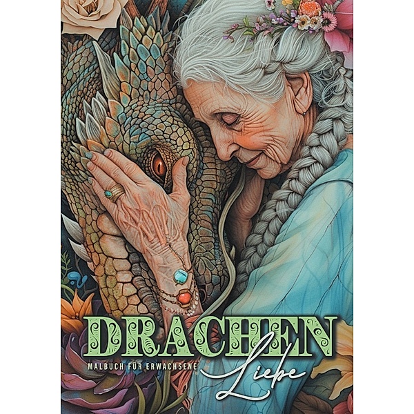 Drachenliebe Malbuch für Erwachsene, Monsoon Publishing, Musterstück Grafik