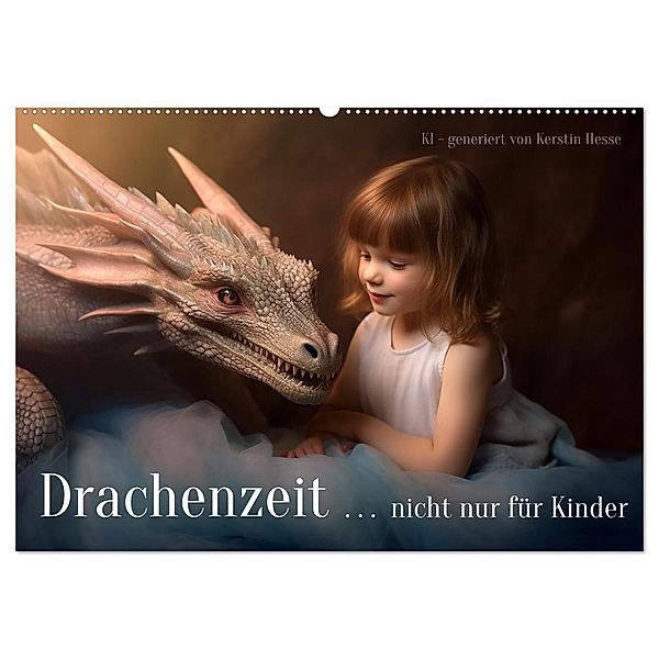Drachenzeit . . nicht nur für Kinder (Wandkalender 2024 DIN A2 quer), CALVENDO Monatskalender, Kerstin Hesse www.kerstinhesse.de