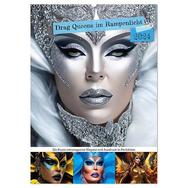 Drag Queens im Rampenlicht (Wandkalender 2024 DIN A2 hoch), CALVENDO Monatskalender, Ursula Di Chito