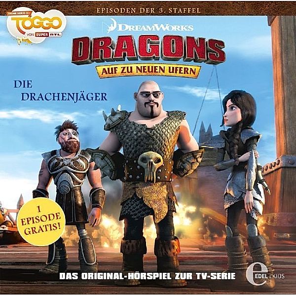 Dragons - Auf zu neuen Ufern - Drachenjäger,1 Audio-CD, Dragons-Auf Zu Neuen Ufern