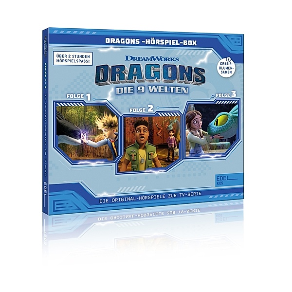 Dragons - die 9 Welten - Hörspiel-Box mit Blumentütchen.Folge.1-3,3 Audio-CD, Dragons - Die Welten