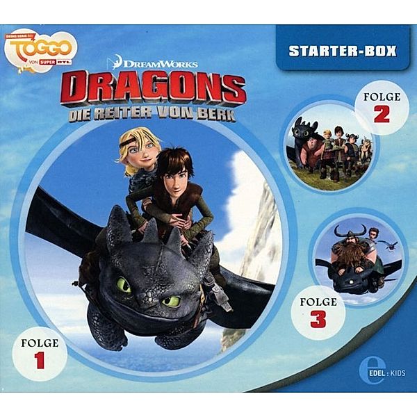 Dragons - Die Reiter von Berk - Dragons Starter-Box,3 Audio-CD, Dragons-Die Reiter Von Berk