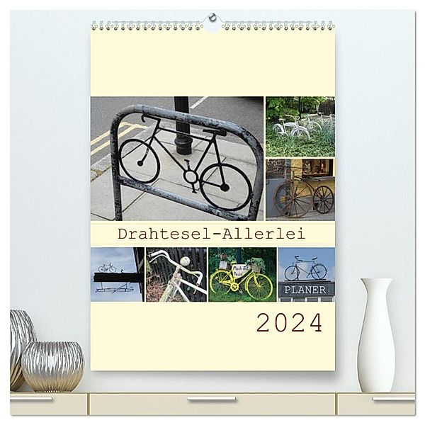 Drahtesel-Allerlei / Planer (hochwertiger Premium Wandkalender 2024 DIN A2 hoch), Kunstdruck in Hochglanz, Angelika keller