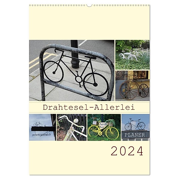 Drahtesel-Allerlei / Planer (Wandkalender 2024 DIN A2 hoch), CALVENDO Monatskalender, Angelika keller