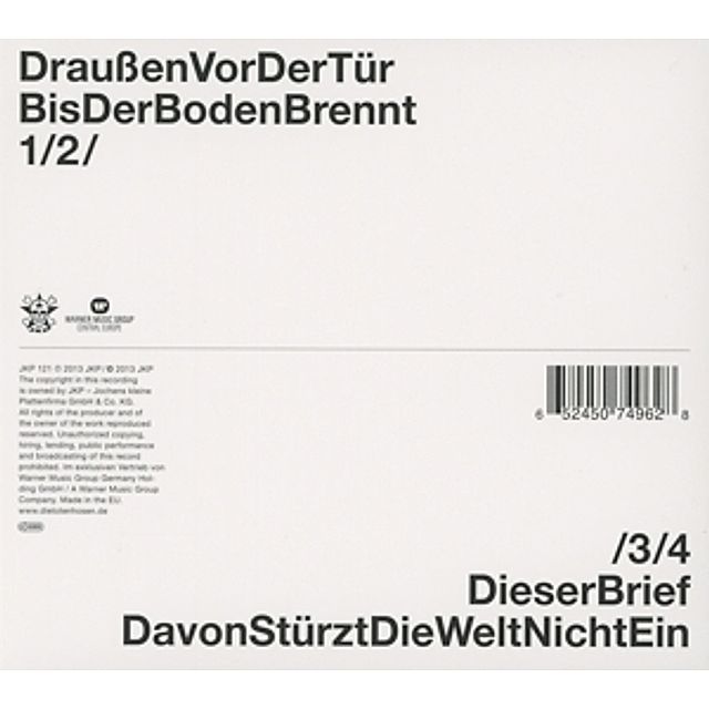 Draussen Vor Der Tür CD von Die Toten Hosen bei Weltbild.de