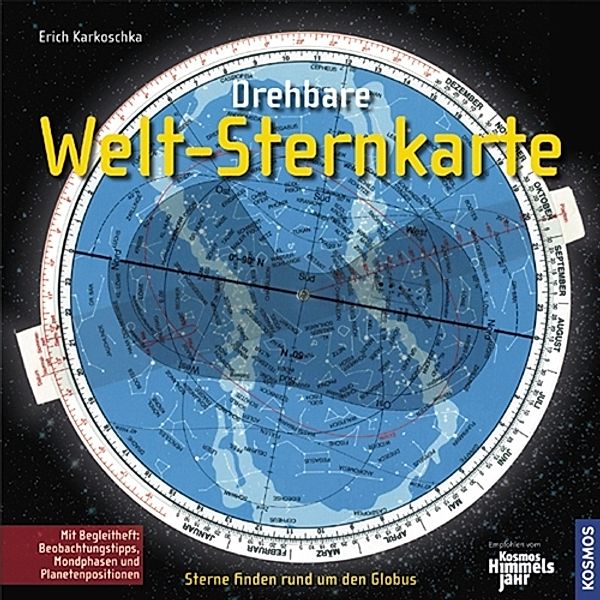 Drehbare Welt-Sternkarte, Erich Karkoschka