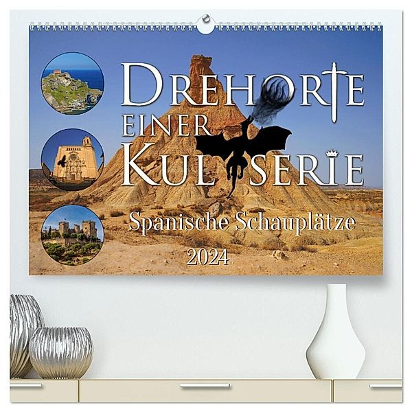 Drehorte einer Kultserie (hochwertiger Premium Wandkalender 2024 DIN A2 quer), Kunstdruck in Hochglanz, Anke Grau