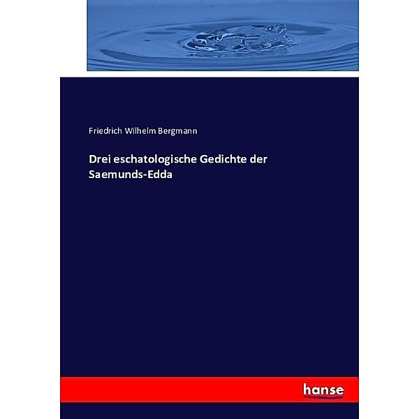Drei eschatologische Gedichte der Saemunds-Edda, Friedrich Wilhelm Bergmann
