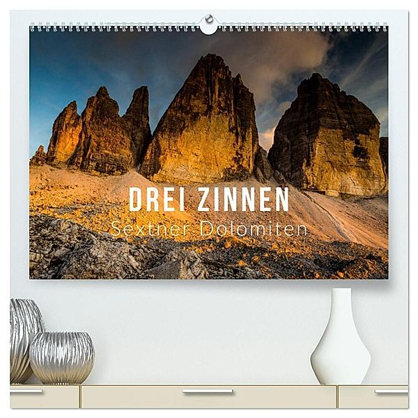 Drei Zinnen. Sextner Dolomiten (hochwertiger Premium Wandkalender 2024 DIN A2 quer), Kunstdruck in Hochglanz, Mikolaj Gospodarek