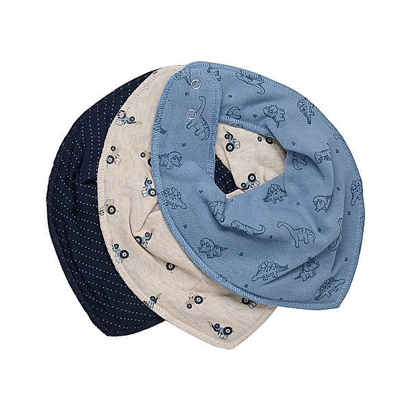 FIXONI® Dreieckstuch BANDANA BOY 3er Pack in dark navy