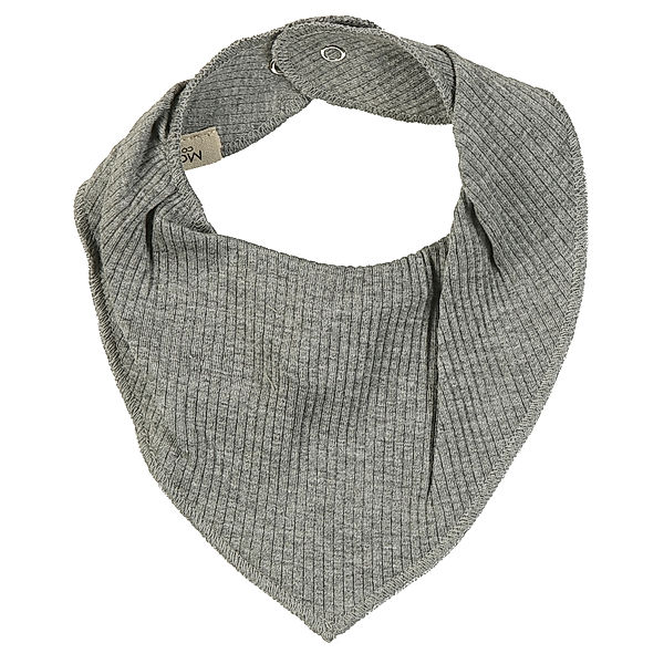 MarMar Copenhagen Dreieckstuch RIB BIB in grey melange