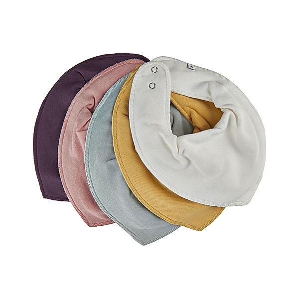 pippi Dreieckstuch SOLID 5er-Pack in weiss/rosa/gelb