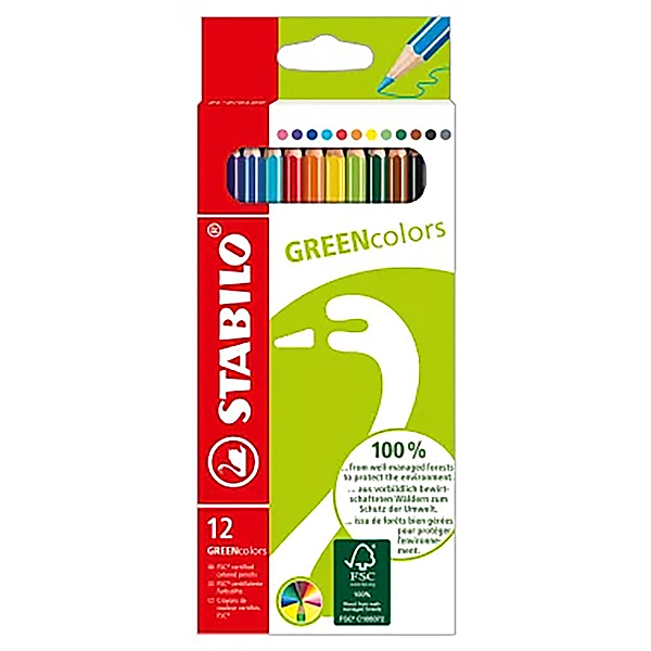 STABILO® Dreikant-Buntstift STABILO® GREENtrio 12er-Pack