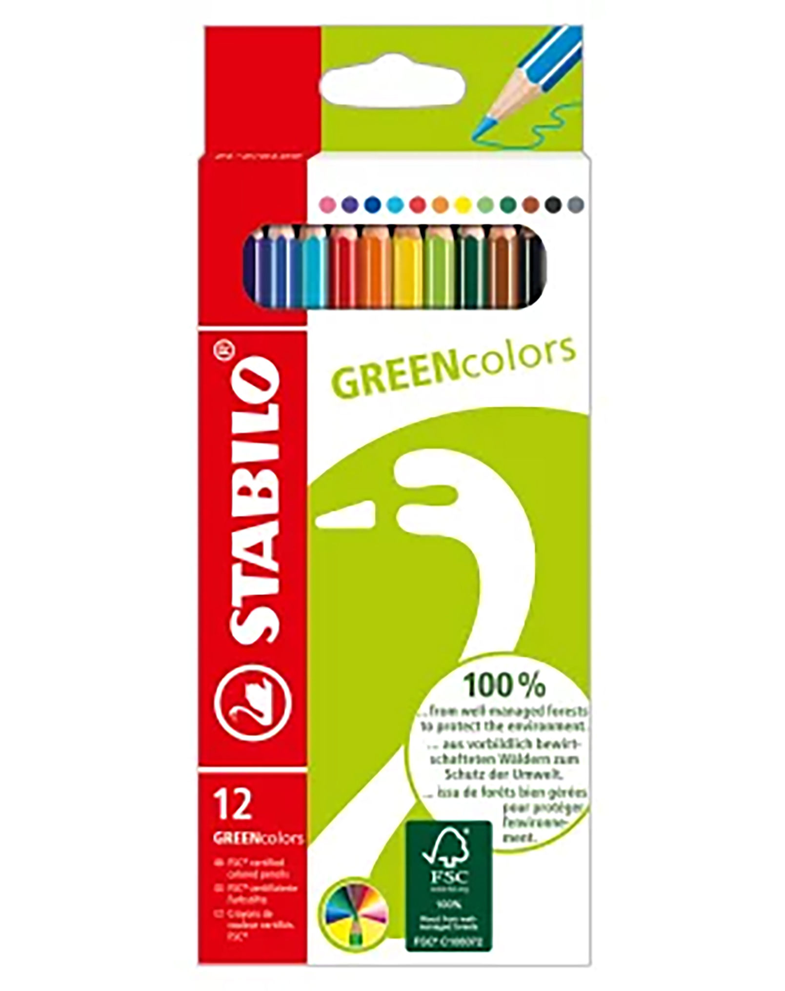 Dreikant-Buntstift STABILO® GREENtrio 12er-Pack | Weltbild.de