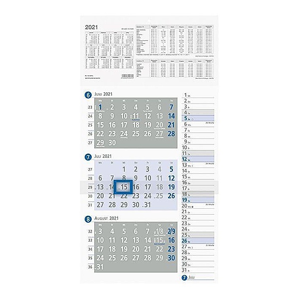 Dreimonatskalender 'Kombiplaner' (Nr. 957-007) 2020