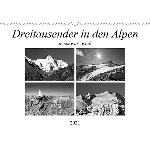 Dreitausender in den Alpen (Wandkalender 2021 DIN A3 quer), Christa Kramer