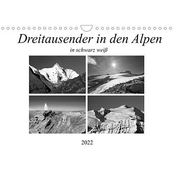 Dreitausender in den Alpen (Wandkalender 2022 DIN A4 quer), Christa Kramer