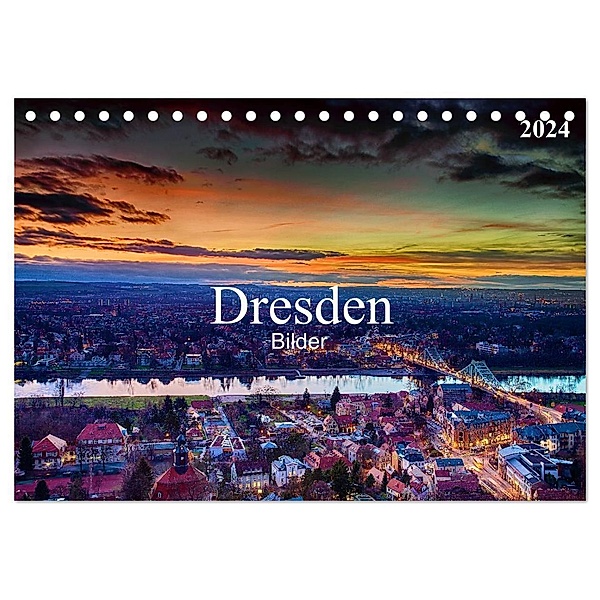 Dresden Bilder 2024 (Tischkalender 2024 DIN A5 quer), CALVENDO Monatskalender, Dirk Meutzner