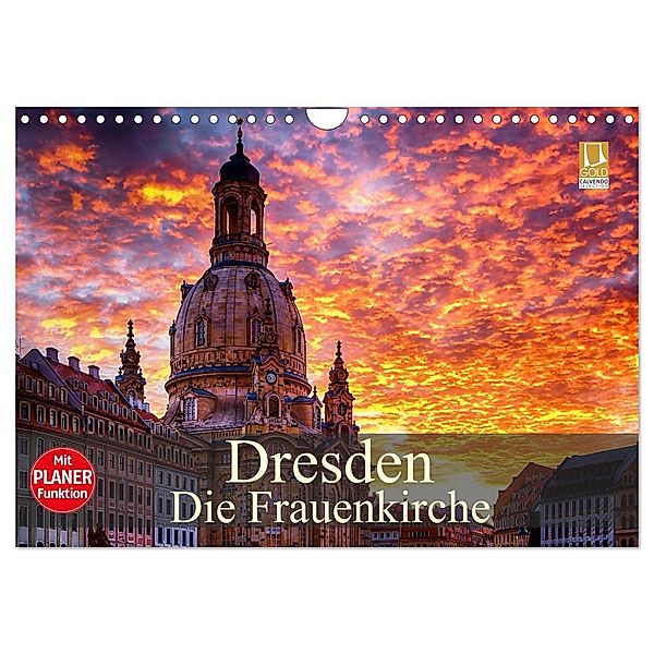 Dresden - Die Frauenkirche (Wandkalender 2025 DIN A4 quer), CALVENDO Monatskalender, Calvendo, Dirk Meutzner