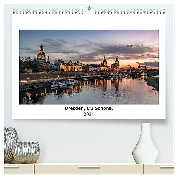 Dresden, Du Schöne. (hochwertiger Premium Wandkalender 2024 DIN A2 quer), Kunstdruck in Hochglanz, Mike Klette