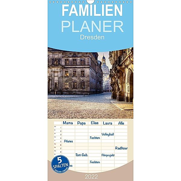Dresden - Familienplaner hoch (Wandkalender 2022 , 21 cm x 45 cm, hoch), Dirk Meutzner